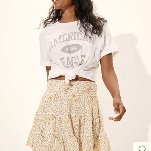 American eagle floral smocked tiered mini …
